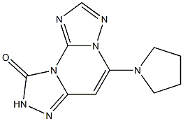 5-(Pyrrolidin-1-yl)bis[1,2,4]triazolo[1,5-a:4',3'-c]pyrimidin-9(8H)-one 结构式