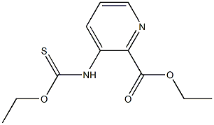 3-Ethoxythiocarbonylaminopyridine-2-carboxylic acid ethyl ester Structure