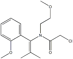 N-[1-(2-Methoxyphenyl)-2-methyl-1-propenyl]-N-[2-methoxyethyl]-2-chloroacetamide Structure