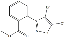 4-Bromo-3-[2-methoxycarbonylphenyl]-1,2,3-oxadiazol-3-ium-5-olate 结构式