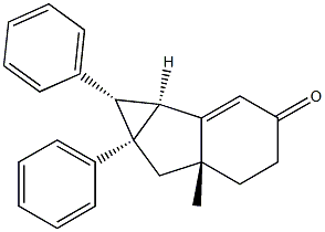 (1S,1aS,5aR,6aR)-1a,4,5,5a,6,6a-Hexahydro-5a-methyl-1,6a-diphenylcycloprop[a]inden-3(1H)-one Structure