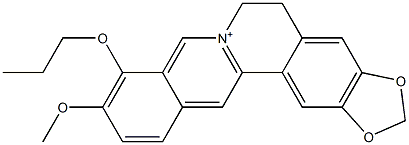 5,6-Dihydro-9-propoxy-10-methoxybenzo[g]-1,3-benzodioxolo[5,6-a]quinolizinium 结构式