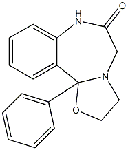 2,3,7,11b-テトラヒドロ-11b-フェニル-オキサゾロ[3,2-d][1,4]ベンゾジアゼピン-6(5H)-オン 化学構造式