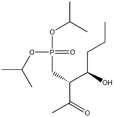 [(2R,3R)-2-Acetyl-3-hydroxyhexyl]phosphonic acid diisopropyl ester 结构式