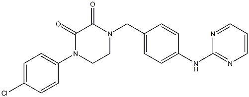  1-(4-Chlorophenyl)-4-[4-(2-pyrimidinylamino)benzyl]-2,3-piperazinedione