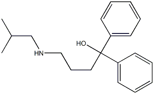 1,1-ジフェニル-4-イソブチルアミノ-1-ブタノール 化学構造式