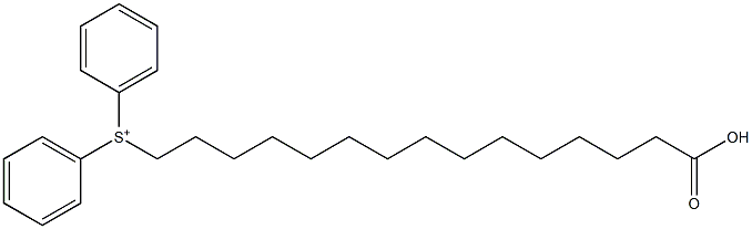 Diphenyl(14-carboxytetradecyl)sulfonium 结构式