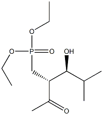 [(2R,3S)-2-Acetyl-3-hydroxy-4-methylpentyl]phosphonic acid diethyl ester Structure