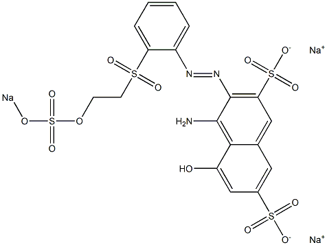 4-Amino-5-hydroxy-3-[o-[2-(sodiooxysulfonyloxy)ethylsulfonyl]phenylazo]-2,7-naphthalenedisulfonic acid disodium salt