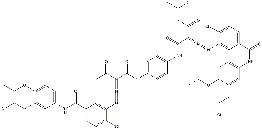 3,3'-[2-(1-Chloroethyl)-1,4-phenylenebis[iminocarbonyl(acetylmethylene)azo]]bis[N-[3-(2-chloroethyl)-4-ethoxyphenyl]-4-chlorobenzamide]|