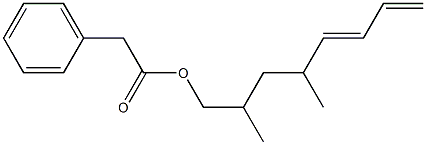 Phenylacetic acid 2,4-dimethyl-5,7-octadienyl ester 结构式