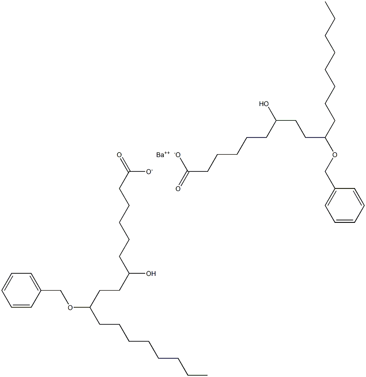 Bis(10-benzyloxy-7-hydroxystearic acid)barium salt Structure