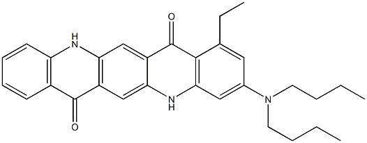 3-(Dibutylamino)-1-ethyl-5,12-dihydroquino[2,3-b]acridine-7,14-dione Structure