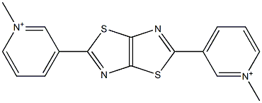 3,3'-(Thiazolo[5,4-d]thiazole-2,5-diyl)bis(1-methylpyridinium) Struktur