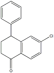 3,4-Dihydro-6-chloro-4-(phenyl)naphthalen-1(2H)-one 结构式