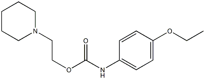 1-[2-[[(4-Ethoxyphenyl)amino]carbonyloxy]ethyl]piperidine Structure