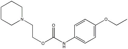 1-[2-[[(4-Ethoxyphenyl)amino]carbonyloxy]ethyl]piperidine 结构式