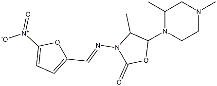 5-(2,4-Dimethyl-1-piperazinyl)methyl-3-(5-nitrofurfurylidene)amino-2-oxazolidinone|