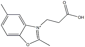 3-(2-Carboxyethyl)-2,5-dimethylbenzoxazol-3-ium Struktur