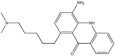 1-(5-Dimethylaminopentyl)-4-aminoacridin-9(10H)-one,,结构式