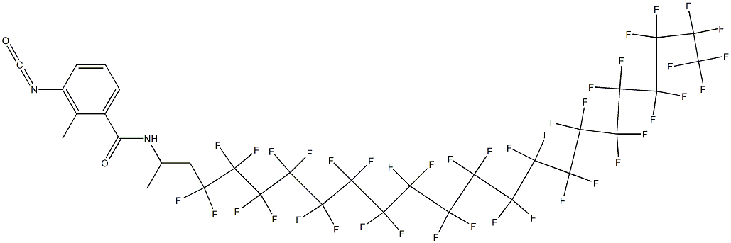 3-Isocyanato-2-methyl-N-[2-(hentetracontafluoroicosyl)-1-methylethyl]benzamide,,结构式