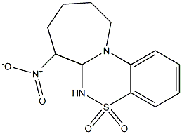 6a,7,8,9,10,11-Hexahydro-7-nitro-6H-azepino[2,1-c][1,2,4]benzothiadiazine 5,5-dioxide Struktur