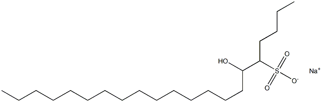 6-Hydroxyhenicosane-5-sulfonic acid sodium salt Structure