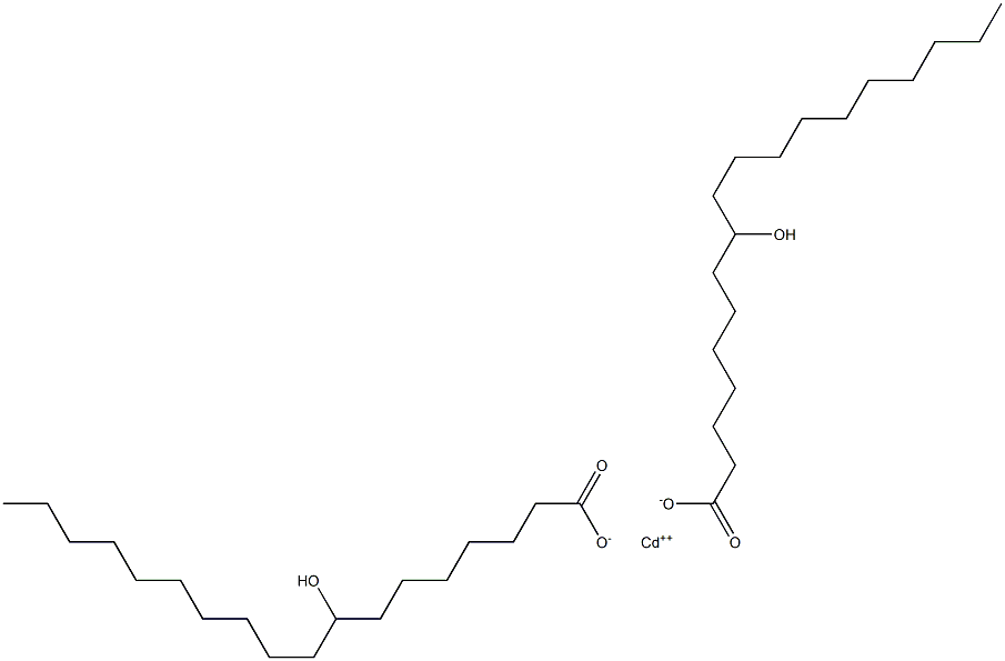 Bis(8-hydroxyoctadecanoic acid)cadmium salt Structure