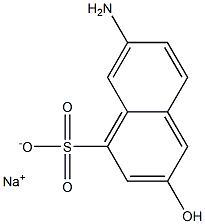 7-Amino-3-hydroxy-1-naphthalenesulfonic acid sodium salt Structure
