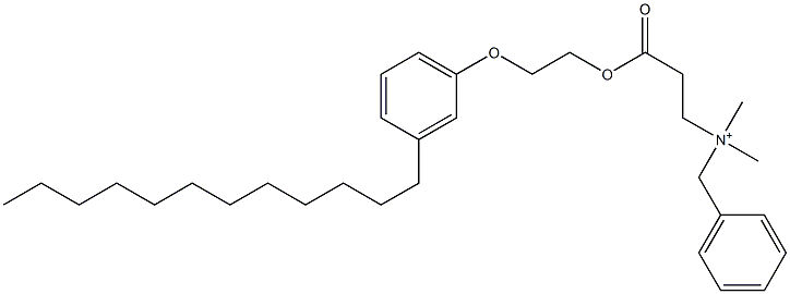 N,N-Dimethyl-N-benzyl-N-[2-[[2-(3-dodecylphenyloxy)ethyl]oxycarbonyl]ethyl]aminium Struktur