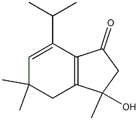 3,5,5-Trimethyl-7-isopropyl-3-hydroxy-2,3,4,5-tetrahydro-1H-inden-1-one Structure