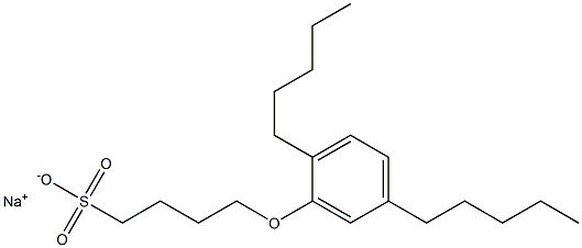4-(2,5-Dipentylphenoxy)butane-1-sulfonic acid sodium salt Structure