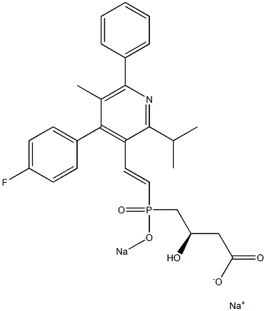  (3R)-4-[[(E)-2-[4-(4-Fluorophenyl)-2-isopropyl-5-methyl-6-phenyl-3-pyridinyl]ethenyl]sodiooxyphosphinyl]-3-hydroxybutyric acid sodium salt