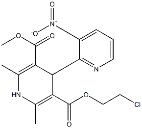 4-(3-Nitropyridin-2-yl)-1,4-dihydro-2,6-dimethylpyridine-3,5-dicarboxylic acid 3-methyl 5-(2-chloroethyl) ester,,结构式