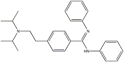 4-[2-(Diisopropylamino)ethyl]-N,N'-diphenylbenzamidine,,结构式