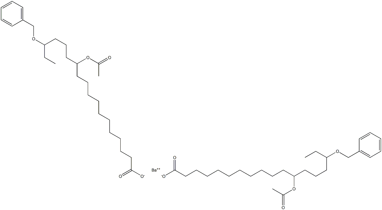 Bis(16-benzyloxy-12-acetyloxystearic acid)barium salt 结构式