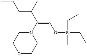 1-Morpholino-1-[[diethyl(methyl)silyl]oxymethylene]-2-methylpentane 结构式