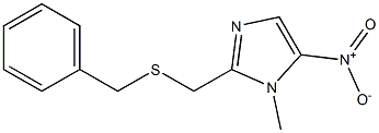 2-[(ベンジルチオ)メチル]-1-メチル-5-ニトロ-1H-イミダゾール 化学構造式