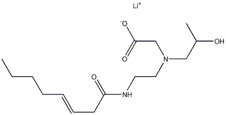 N-(2-Hydroxypropyl)-N-[2-(3-octenoylamino)ethyl]aminoacetic acid lithium salt Structure