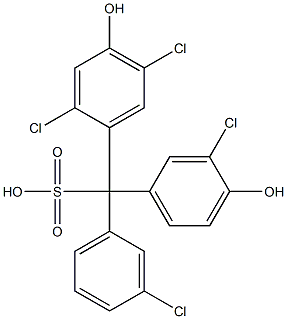 (3-Chlorophenyl)(3-chloro-4-hydroxyphenyl)(2,5-dichloro-4-hydroxyphenyl)methanesulfonic acid