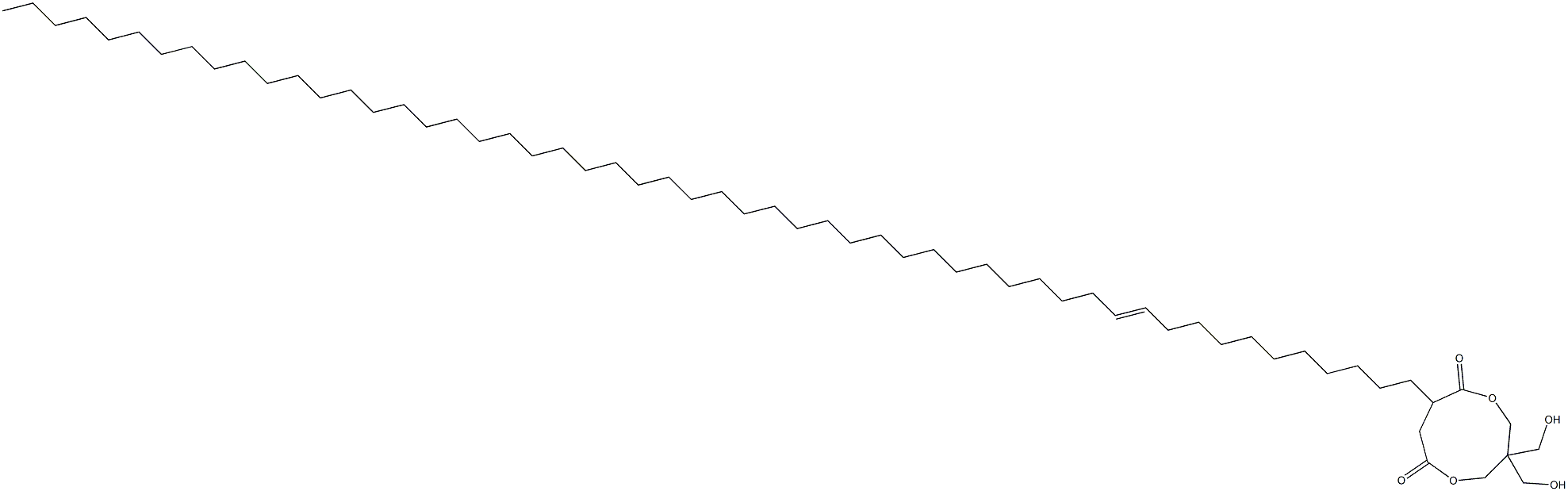 3,3-Bis(hydroxymethyl)-8-(11-tetrapentacontenyl)-1,5-dioxacyclononane-6,9-dione Structure