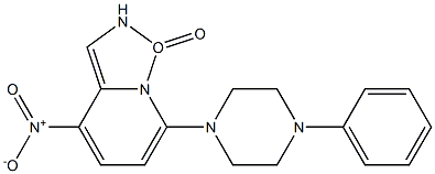 4-Nitro-7-(4-phenyl-1-piperazinyl)benzofurazane 1-oxide Structure