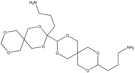 3,3'-Bis(3-aminopropyl)-3,9'-bi[2,4,8,10-tetraoxaspiro[5.5]undecane] 结构式