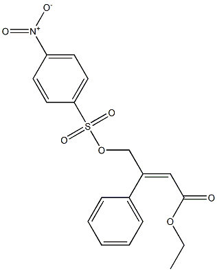 4-[[(p-Nitrophenyl)sulfonyl]oxy]-3-phenyl-2-butenoic acid ethyl ester Structure