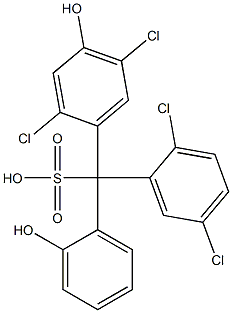 (2,5-Dichlorophenyl)(2,5-dichloro-4-hydroxyphenyl)(2-hydroxyphenyl)methanesulfonic acid,,结构式