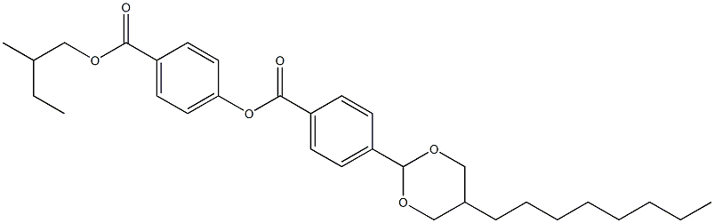 4-[[4-(5-Octyl-1,3-dioxan-2-yl)benzoyl]oxy]benzoic acid 2-methylbutyl ester Structure