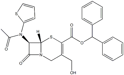 (7R)-3-(Hydroxymethyl)-7-[(2-thienyl)acetylamino]cepham-3-ene-4-carboxylic acid benzhydryl ester|