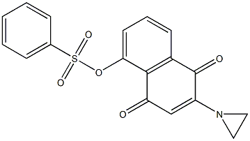 2-(1-Aziridinyl)-5-(phenylsulfonyloxy)-1,4-naphthoquinone Structure