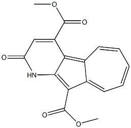 2-Oxo-1,2-dihydroazuleno[2,1-b]pyridine-4,10-dicarboxylic acid dimethyl ester Struktur