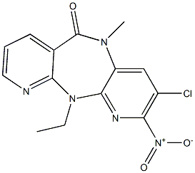 5,11-Dihydro-3-chloro-11-ethyl-5-methyl-2-nitro-6H-dipyrido[3,2-b:2',3'-e][1,4]diazepin-6-one